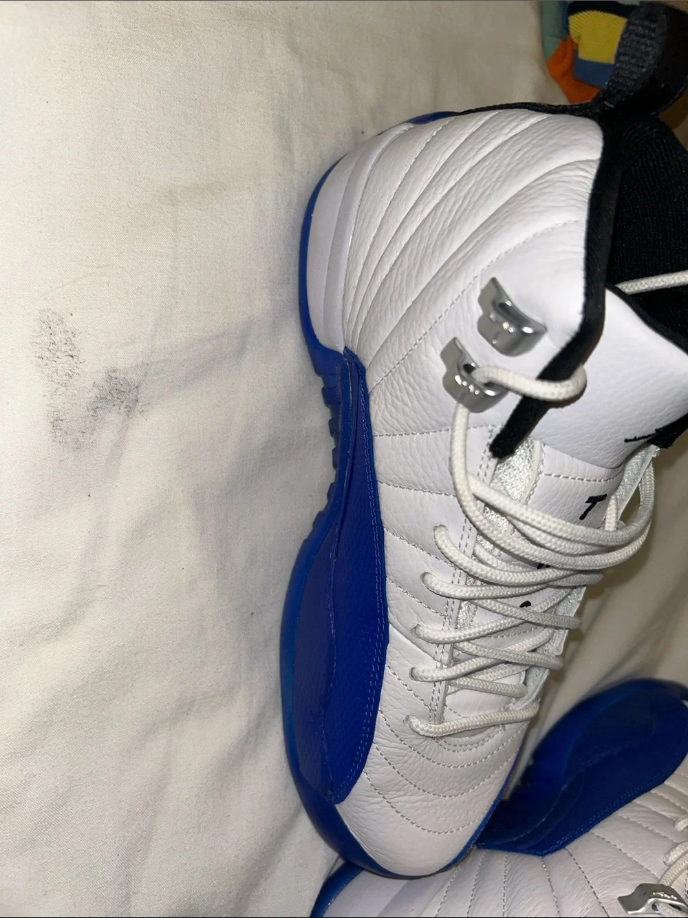 Jordan Men’s High-Top Sneakers in White and Blue